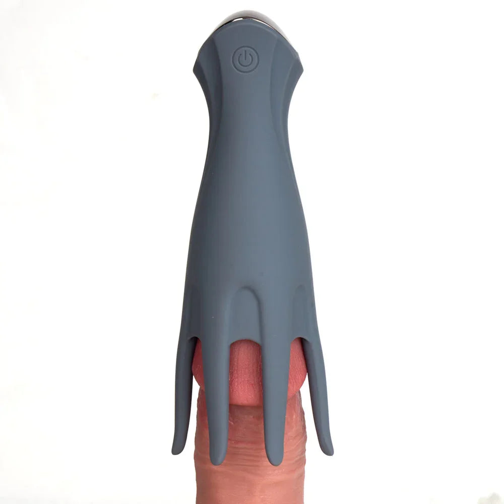 Maia LEO - Grey - Grey USB Rechargeable Penis Head Tickler - Take A Peek