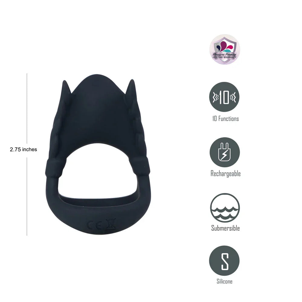 Maia ROCKY - - USB Rechargeable Vibrating Cock & Balls Ring - Take A Peek
