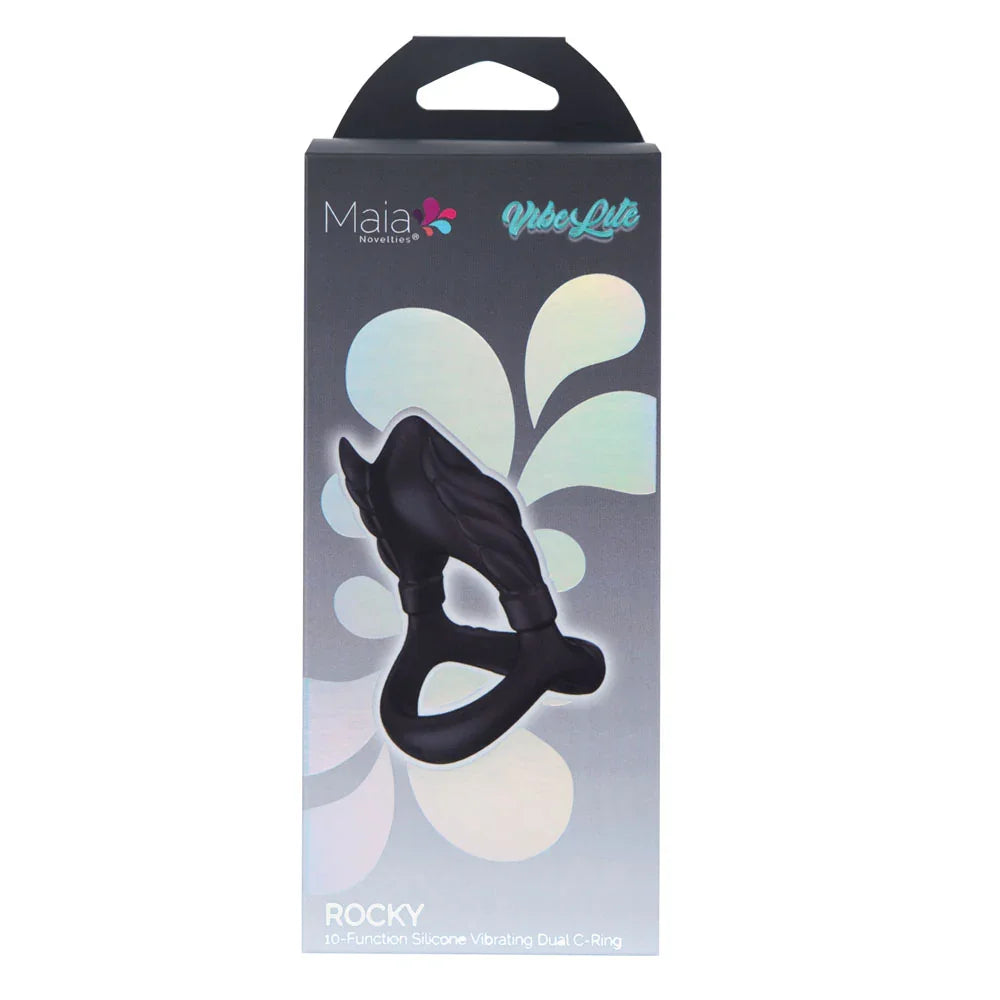 Maia ROCKY - - USB Rechargeable Vibrating Cock & Balls Ring - Take A Peek