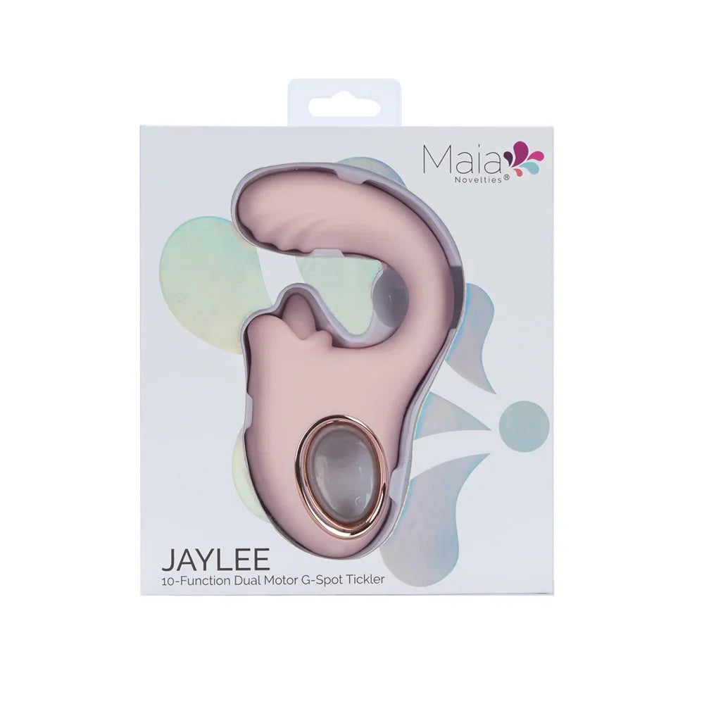 Maia JAYLEE - Pink - Pink USB Rechargeable Dual Motor Vibrator