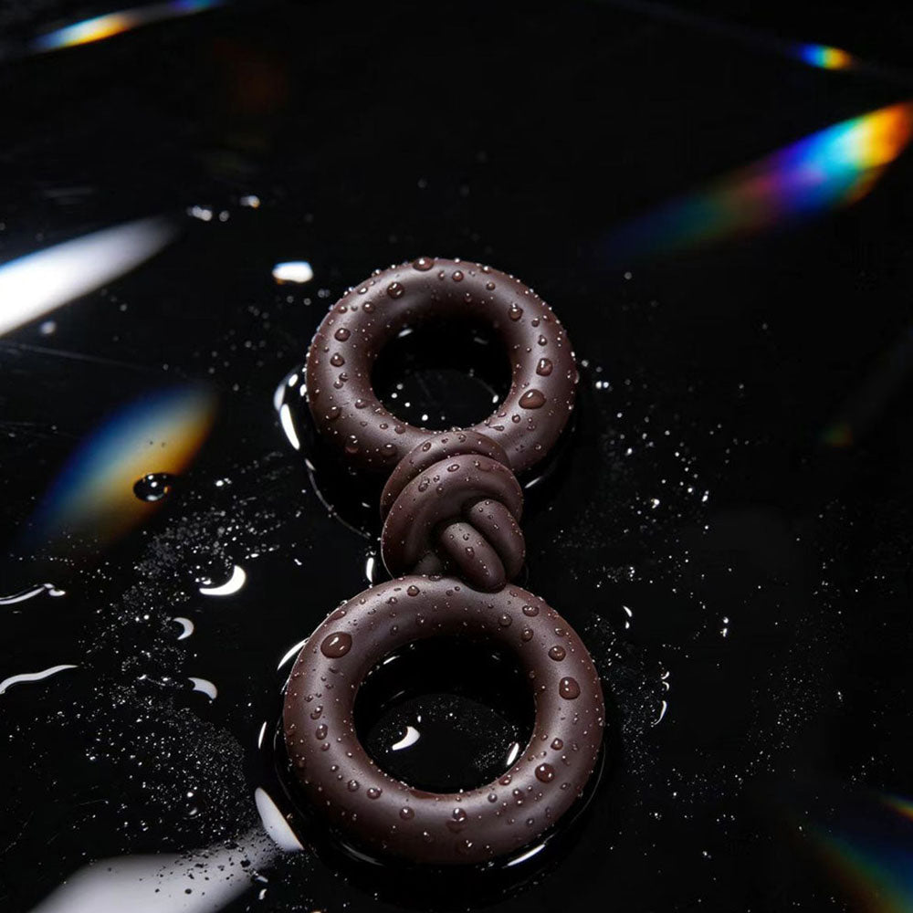 Maia COOPER - Chocolate - Chocolate Cock & Balls Rings - Take A Peek