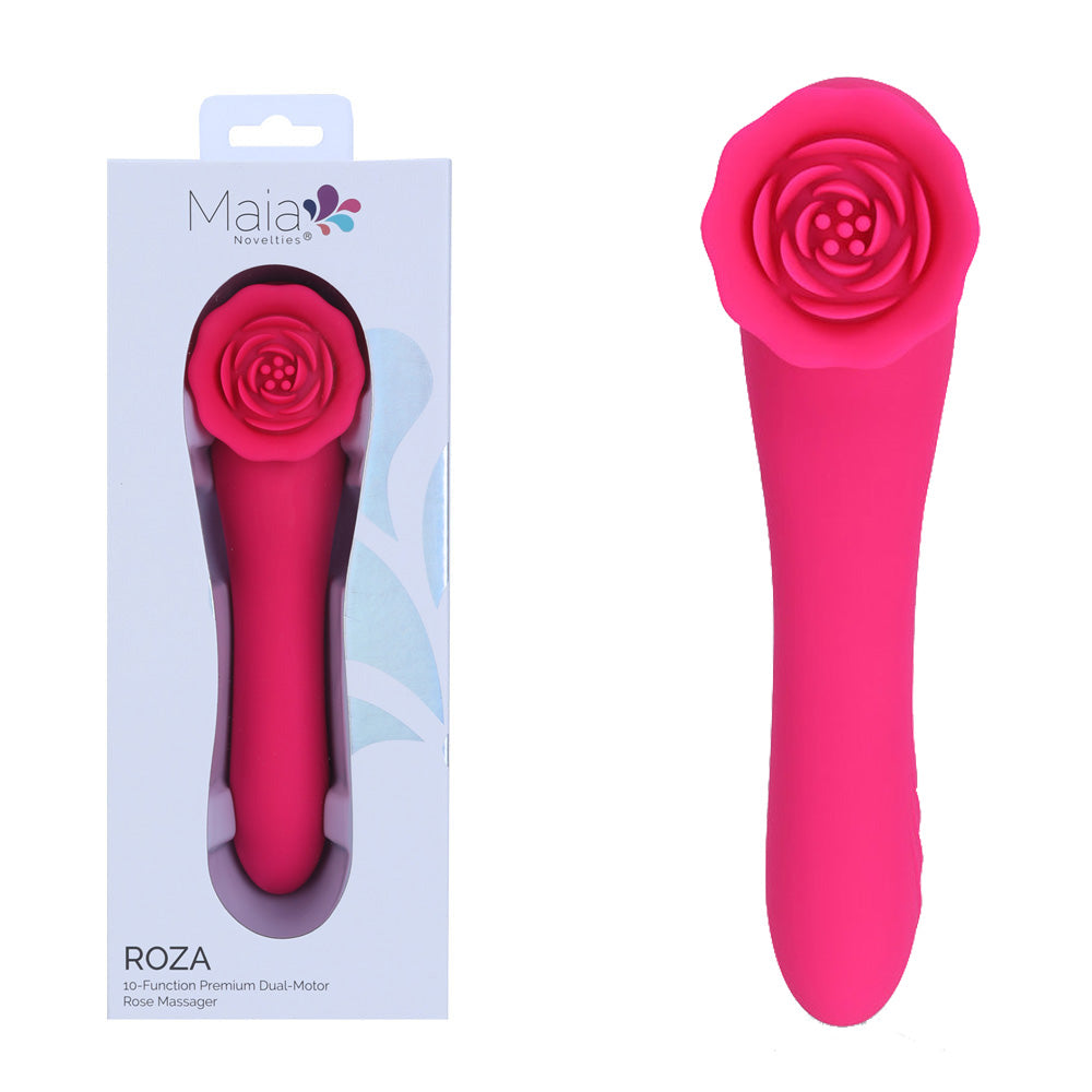 Maia ROZA - 18.4 cm USB Rechargeable Dual Ended Vibrator - Take A Peek