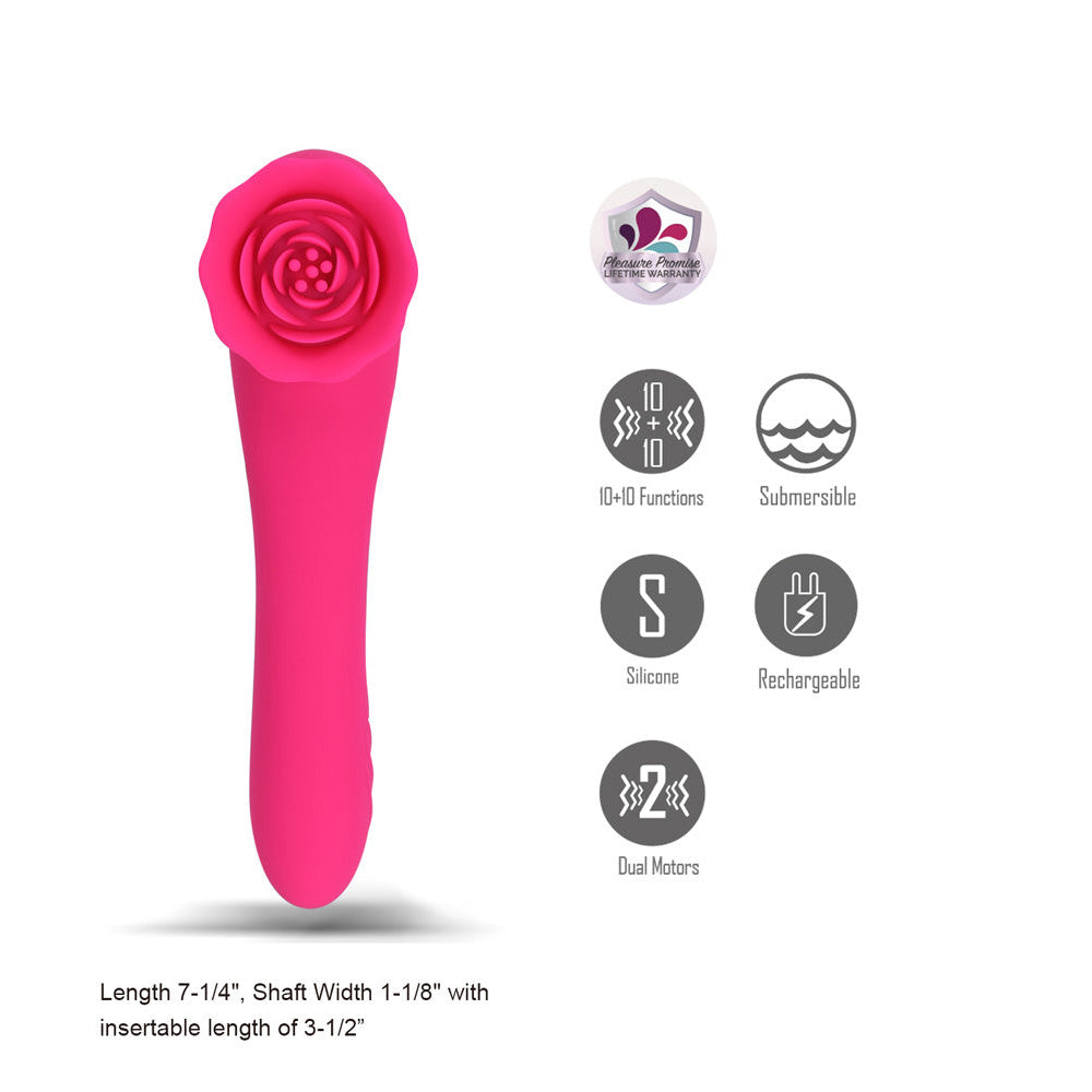 Maia ROZA - 18.4 cm USB Rechargeable Dual Ended Vibrator - Take A Peek