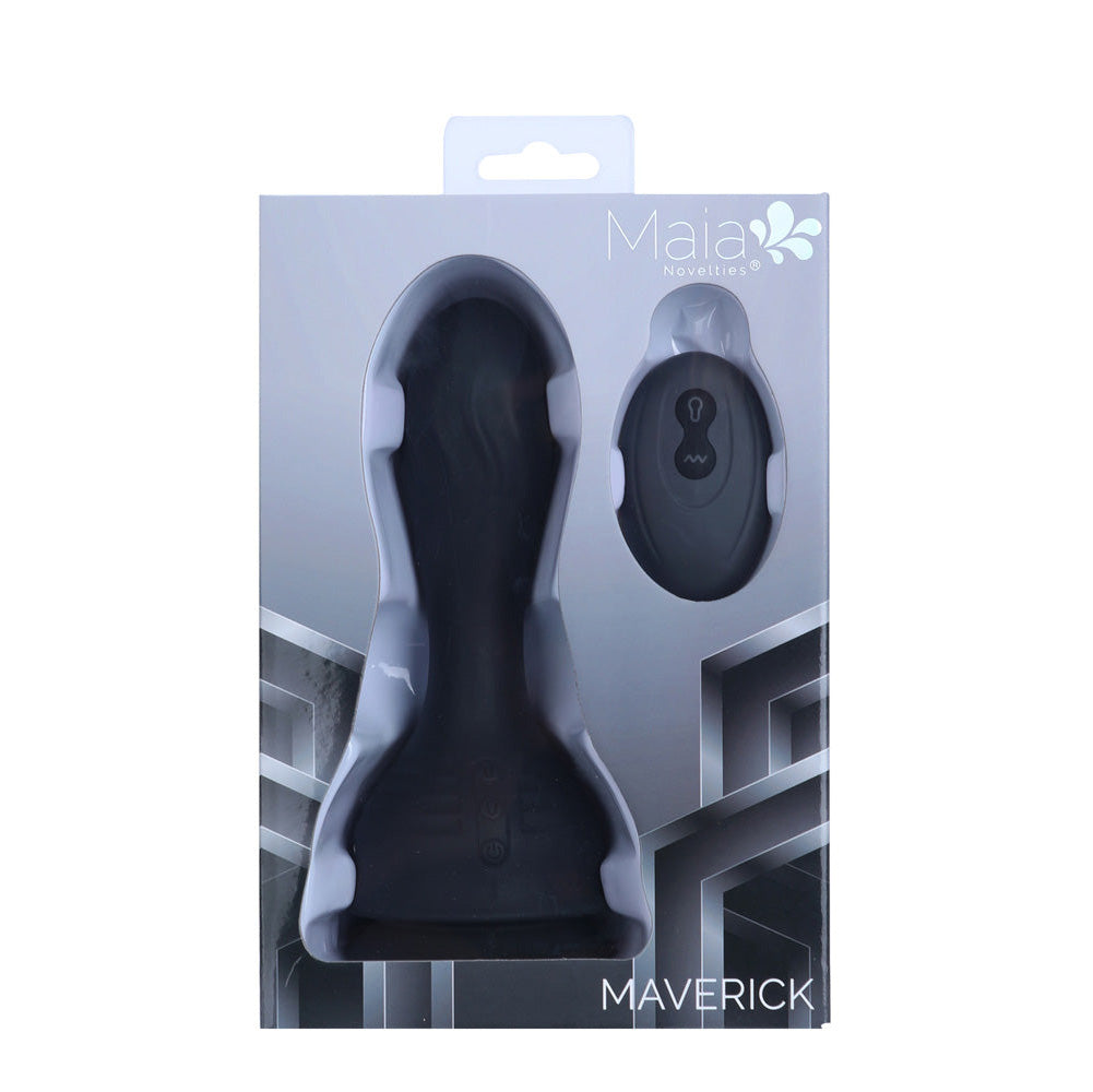 Maia MAVERICK - 16.5 cm USB Rechargeable Inflatable Anal Plug with Wireless Remote - Take A Peek