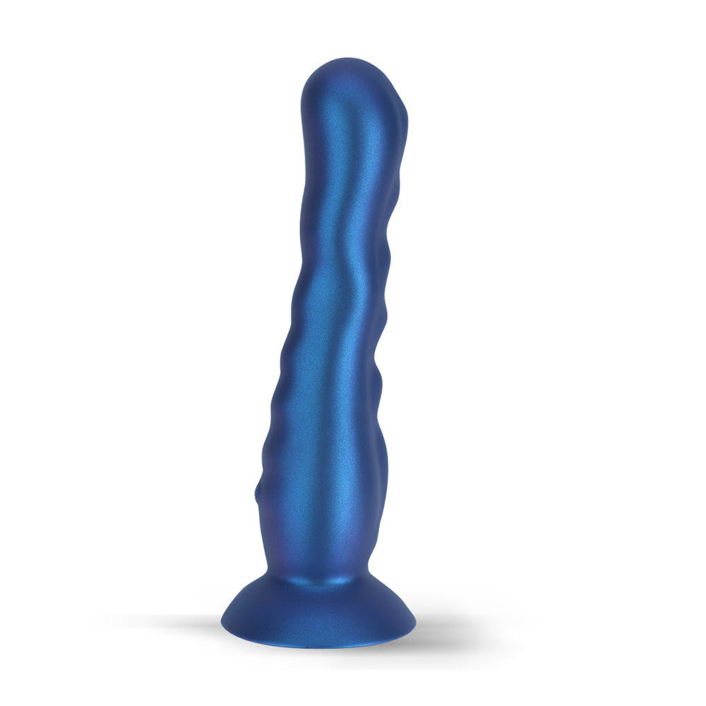 Maia AURORA - Metallic 21.6 cm USB Rechargeable Vibrating Dildo - Take A Peek