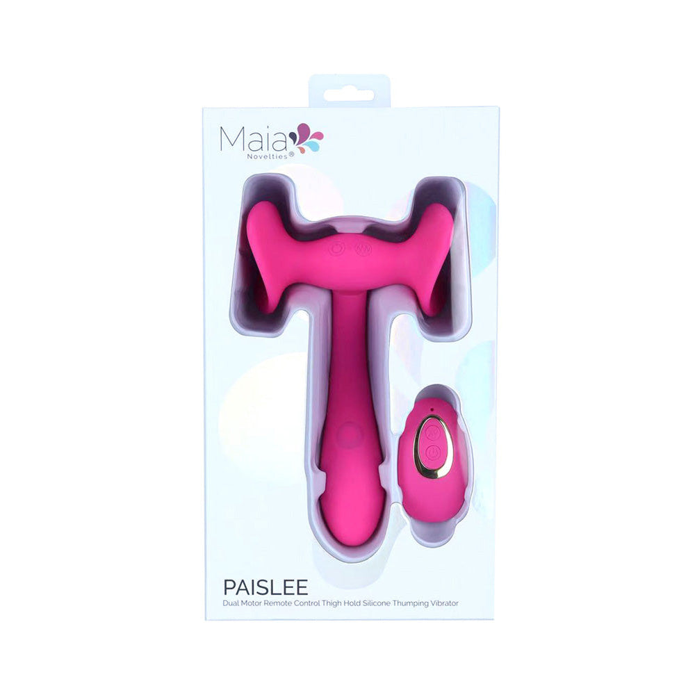 Maia PAISLEE - 16.5 cm USB Rechargeable Thigh Hold Vibrator with Wireless Remote - Take A Peek