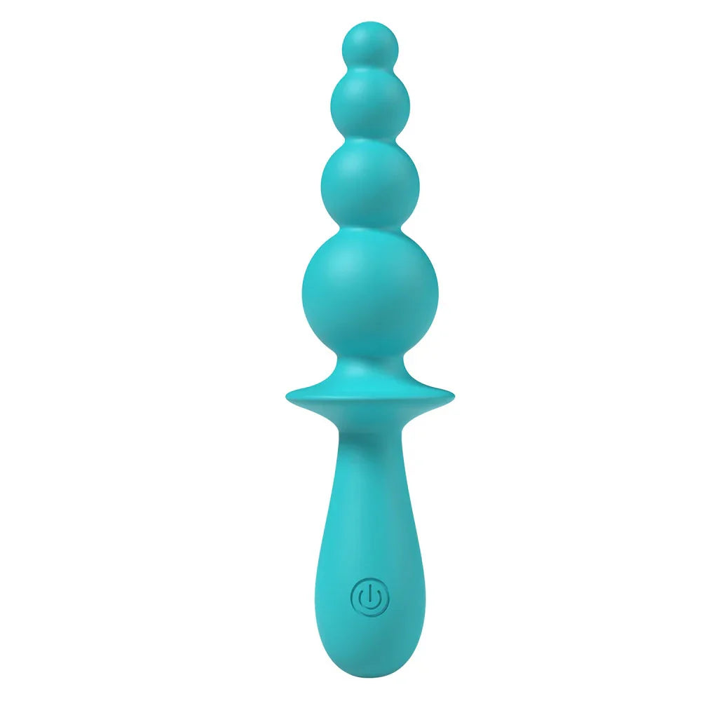 Party Up EVAJANE - Teal - Teal 17.1 cm USB Rechargeable Beaded Vibrator - Take A Peek