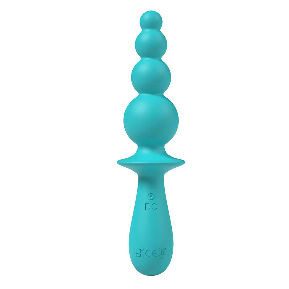 Party Up EVAJANE - Teal - Teal 17.1 cm USB Rechargeable Beaded Vibrator - Take A Peek