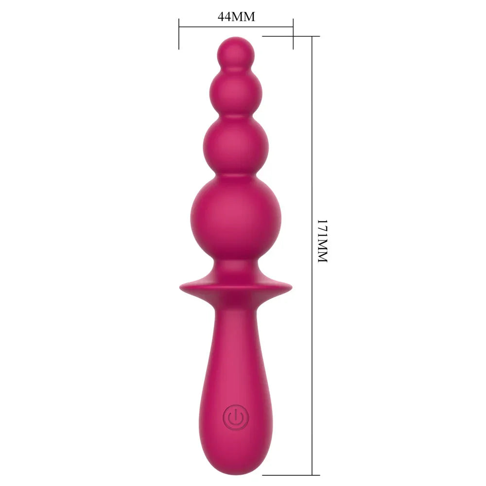 Party Up EVAJANE - - 17.1 cm USB Rechargeable Beaded Vibrator - Take A Peek