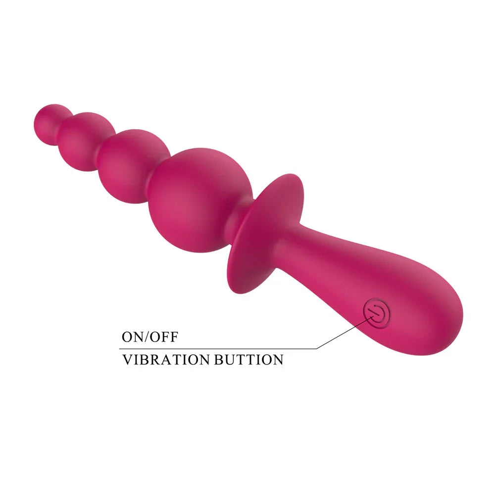 Party Up EVAJANE - - 17.1 cm USB Rechargeable Beaded Vibrator - Take A Peek