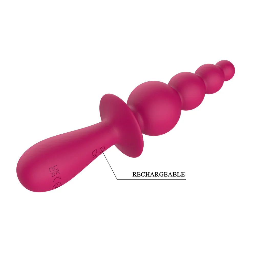 Party Up EVAJANE - - 17.1 cm USB Rechargeable Beaded Vibrator - Take A Peek