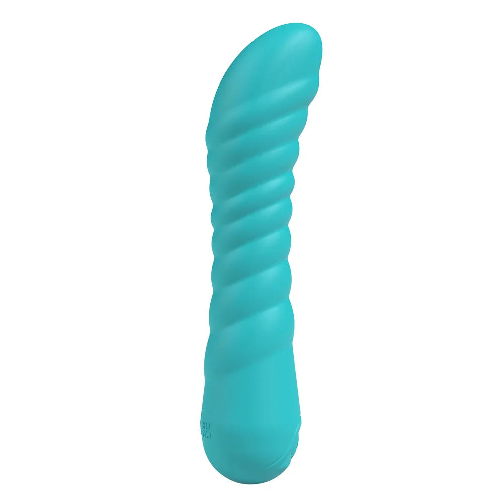 Party Up JAYLEI - Teal - Teal 14.6 cm USB Rechargeable Vibrator - Take A Peek