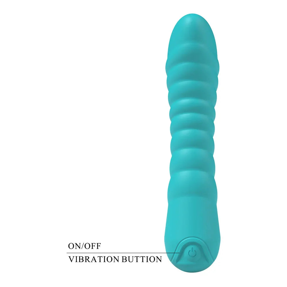Party Up JAYLEI - Teal - Teal 14.6 cm USB Rechargeable Vibrator - Take A Peek