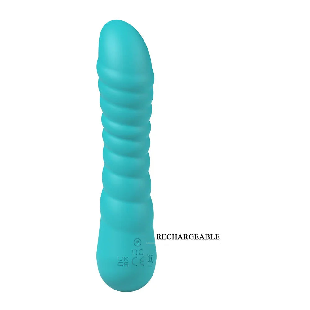Party Up JAYLEI - Teal - Teal 14.6 cm USB Rechargeable Vibrator - Take A Peek