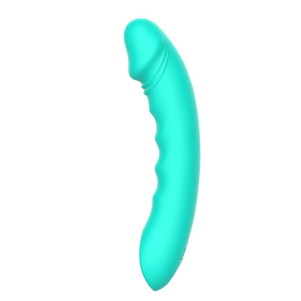 Party Up NIKI - Teal - Teal 15.4 cm USB Rechargeable Vibrator - Take A Peek