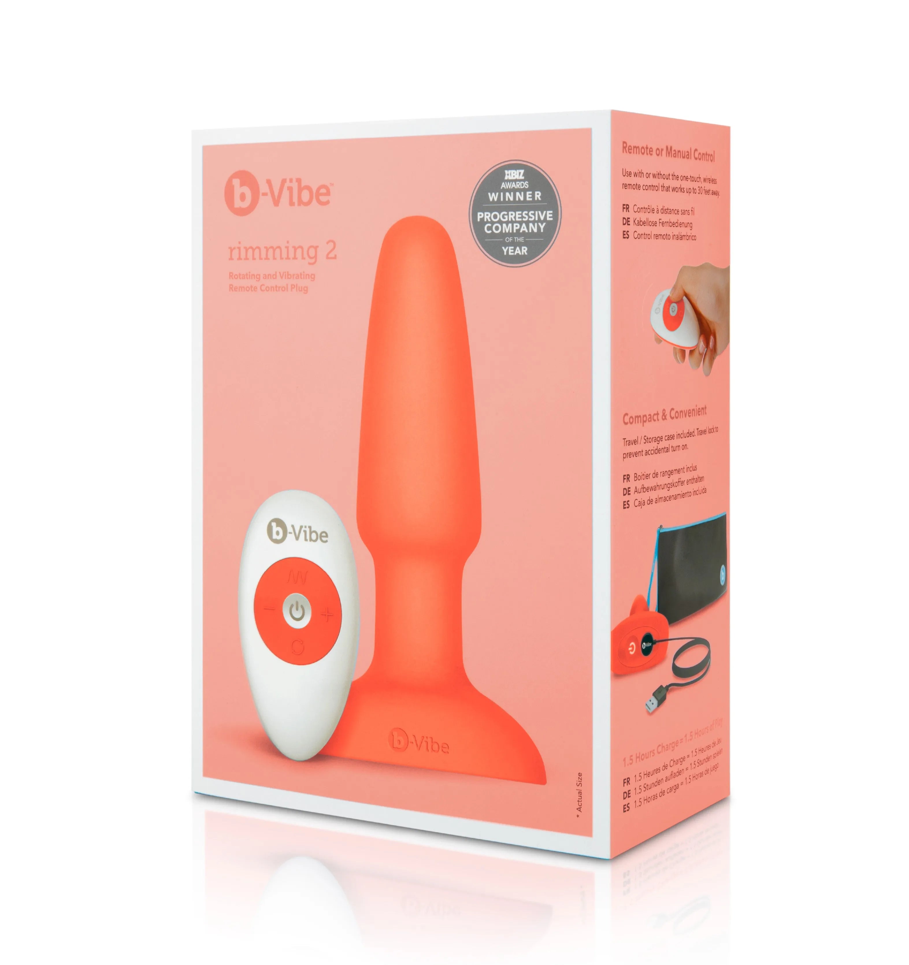 B-Vibe RIMMING PLUG 2 ORANGE - Take A Peek