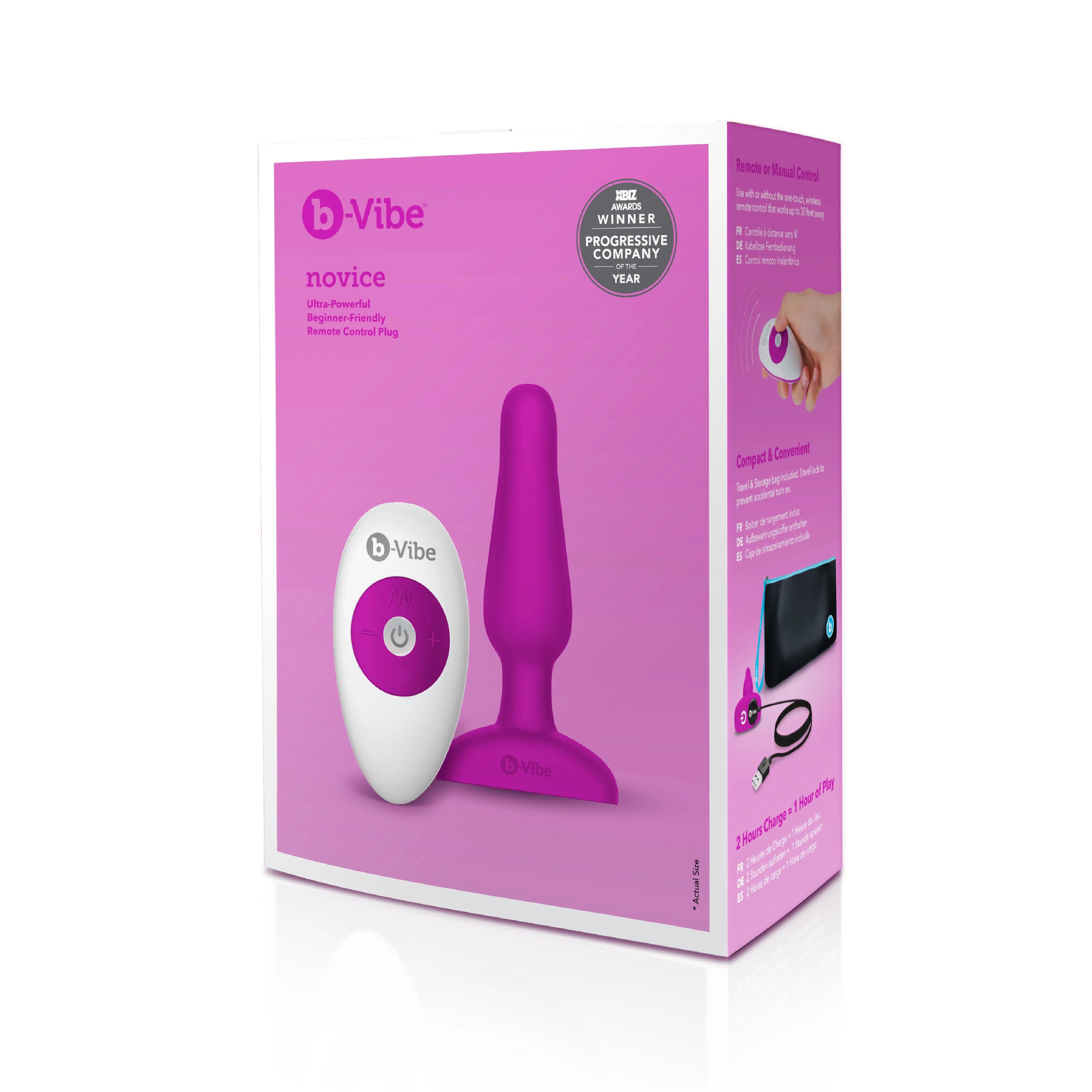 B-Vibe NOVICE PLUG FUCHSIA - Take A Peek