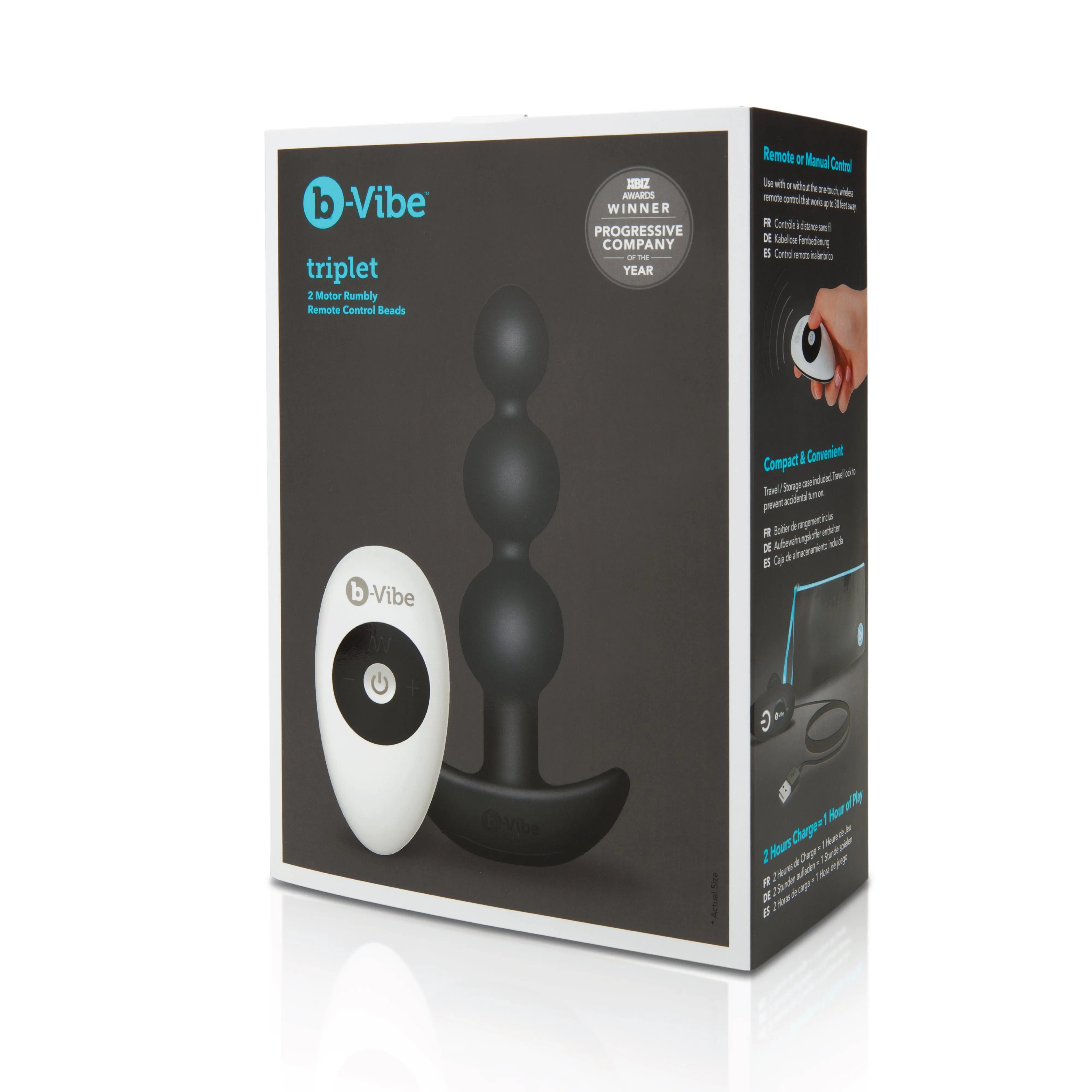 B-Vibe TRIPLET ANAL BEADS BLACK - Take A Peek
