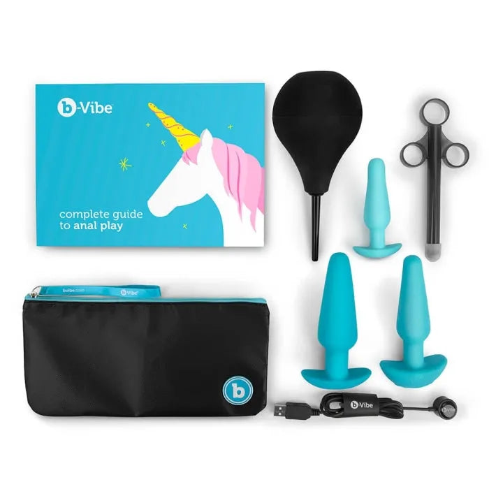 B-Vibe ANAL EDUCATION SET BLUE - Take A Peek