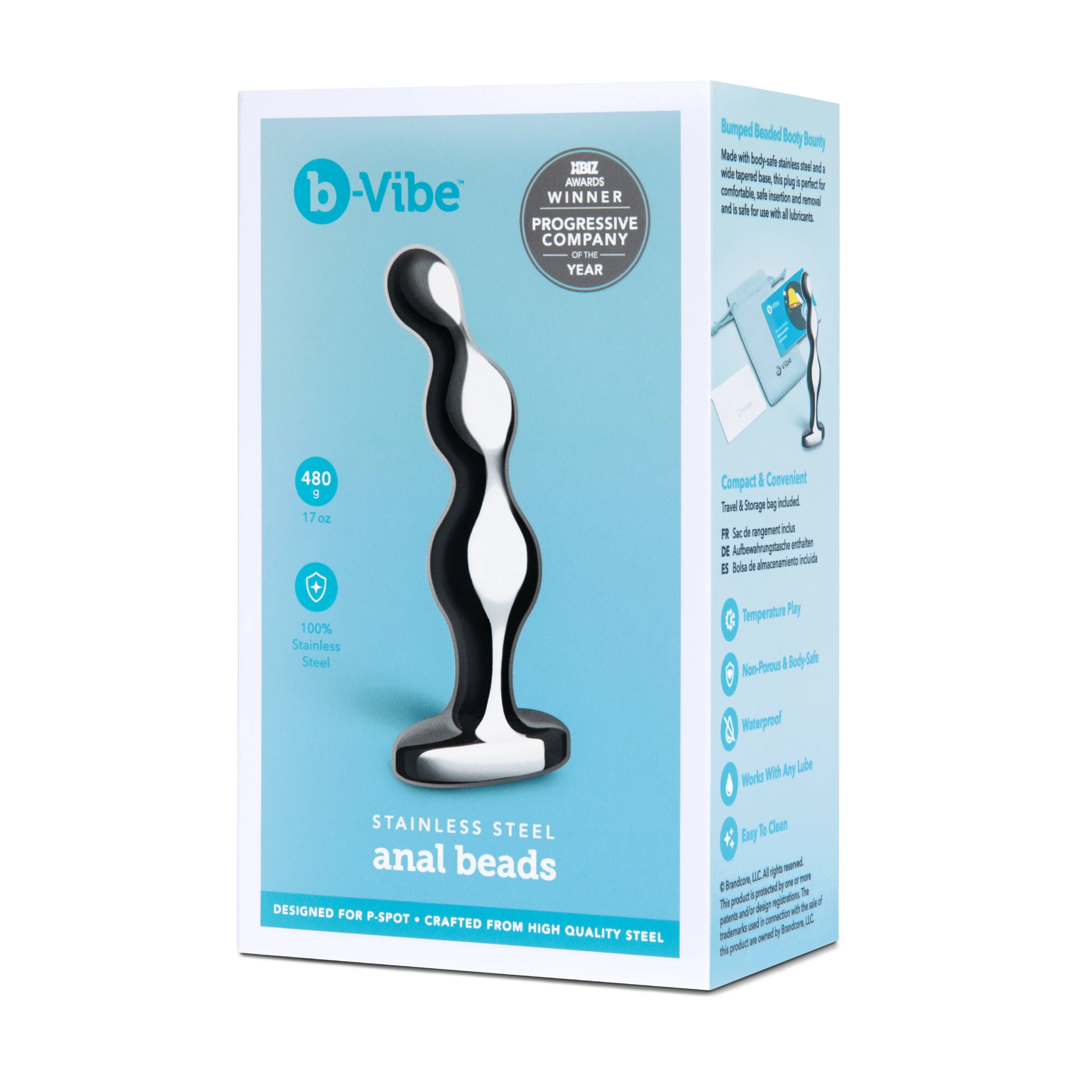 B-Vibe STAINLESS STEEL ANAL BEADS - Take A Peek