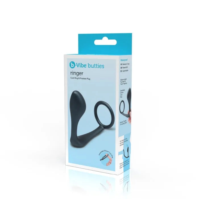 B-Vibe RINGER COCK RING & PLUG - Take A Peek