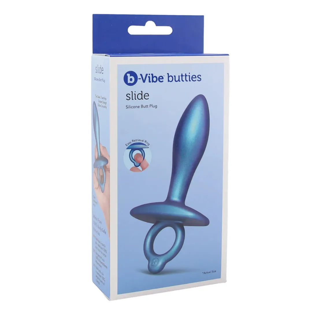 B-Vibe BUTTIES SLIDE SILICONE BUTT PLUG - Take A Peek