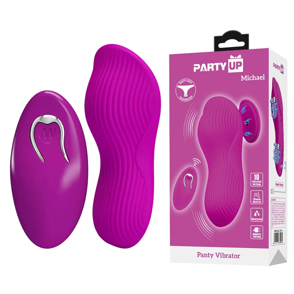 Party Up MICHAEL Panty Vibe - - USB Rechargeable Panty Vibrator with Wireless Remote Control - Take A Peek