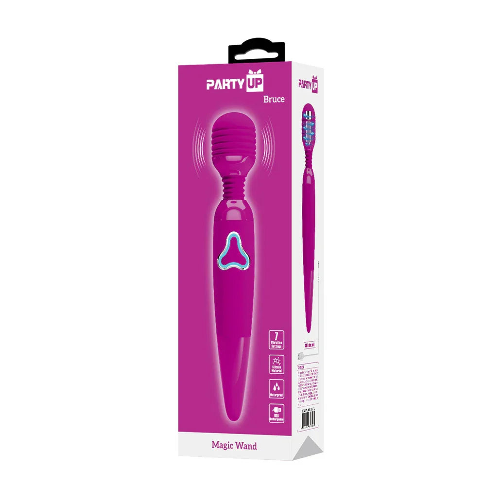Party Up BRUCE Wand - - 25 cm USB Rechargeable Massage Wand - Take A Peek