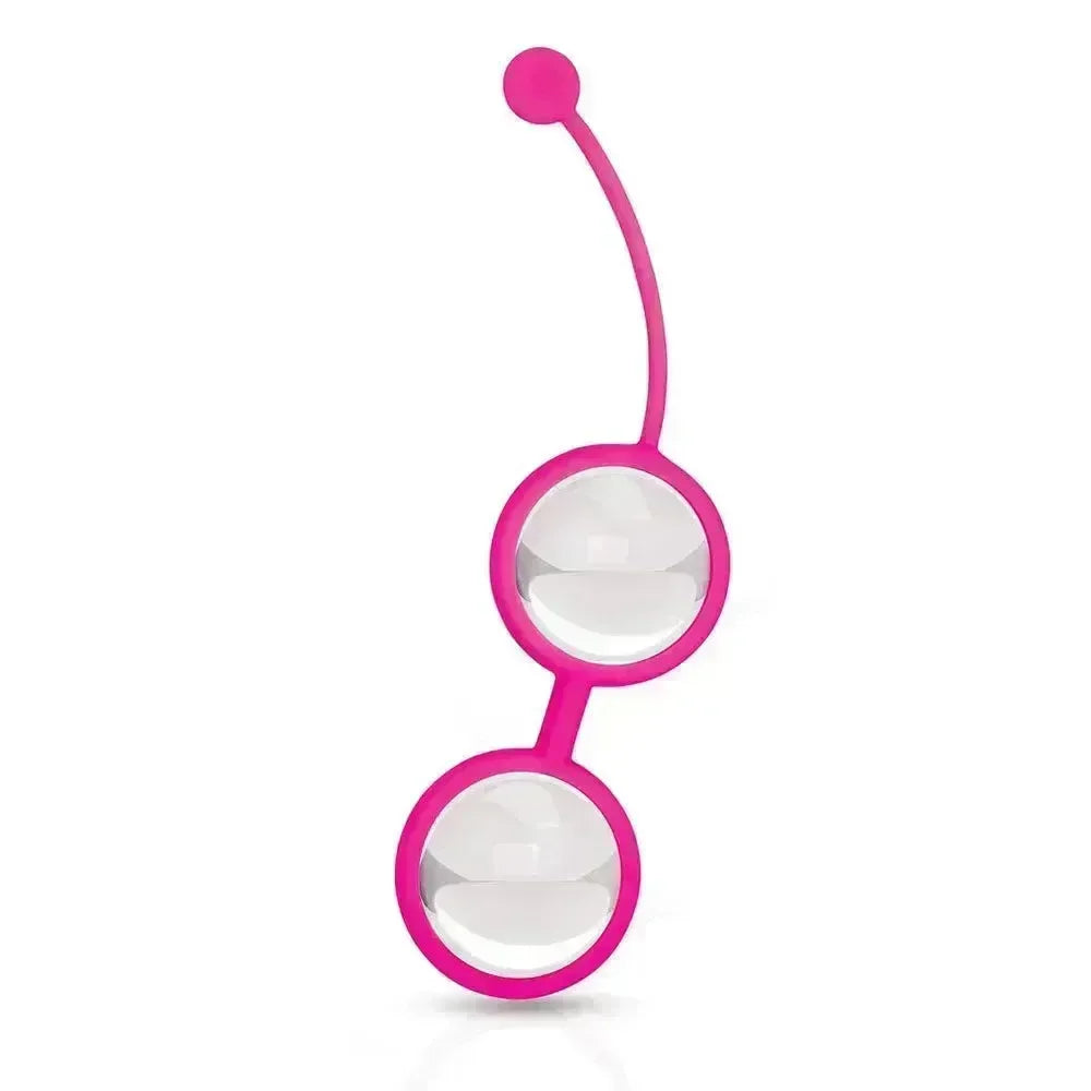 Bodywand Squeeze Crystal Kegel Toner - Glass Weighted Kegel Balls Set - Take A Peek