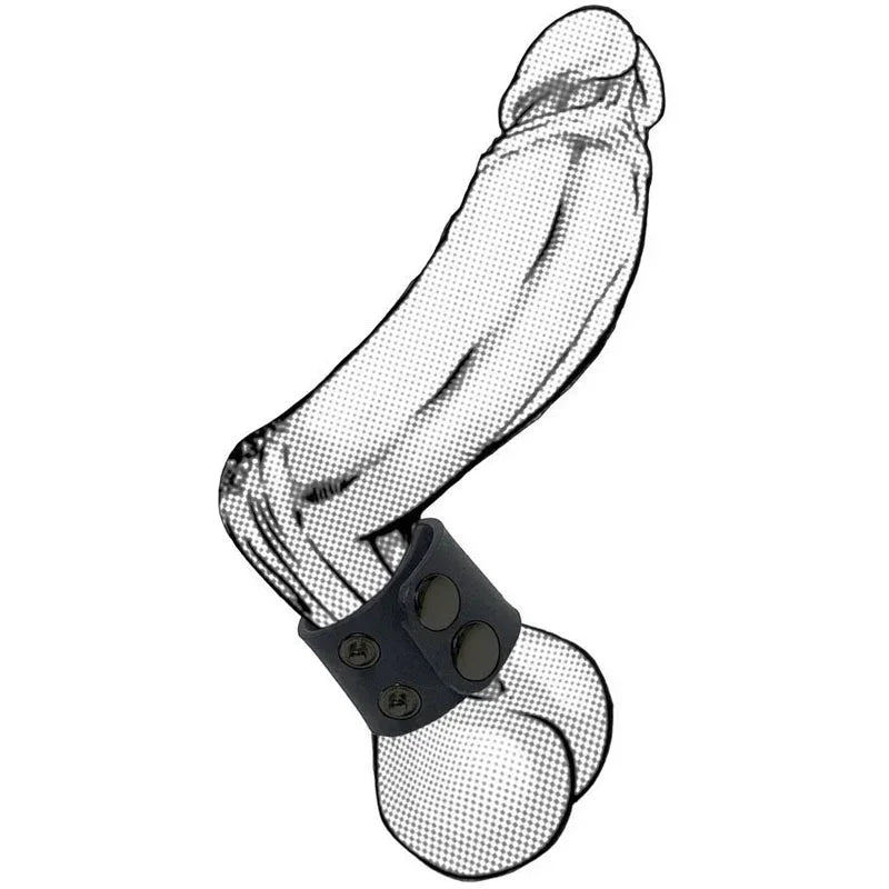 Boneyard Silicone Ball Strap - 3-Snap 4 cm Adjustable Ball Stretcher Ring - Take A Peek