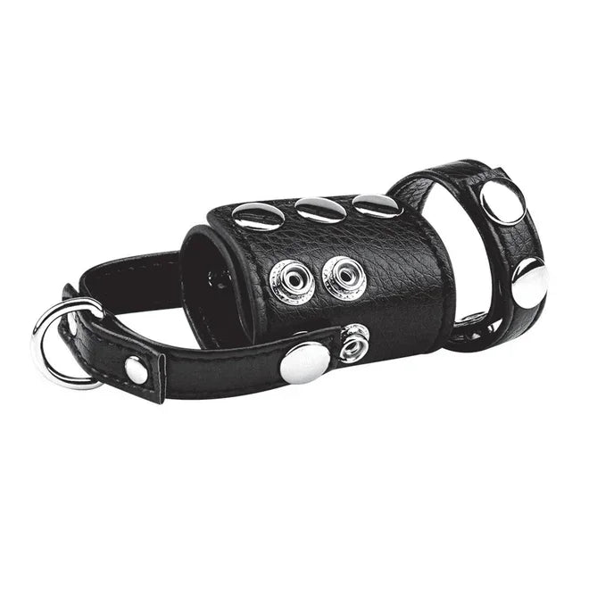 Blue Line COCK RING WITH 2" BALL STRETCHER AND OPTIONAL WEIGHT RING - Take A Peek