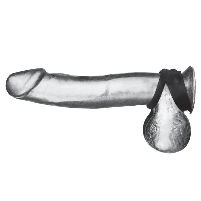 Blue Line Duo Snap Silicone Cock & Ball Ring - Take A Peek