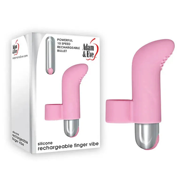 Adam & Eve Silicone Rechargeable Finger Vibe - USB Rechargeable Finger Stimulator - Take A Peek