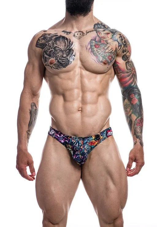 Cut For Men Low Rise Bikini Brief Tattoo Small - Take A Peek
