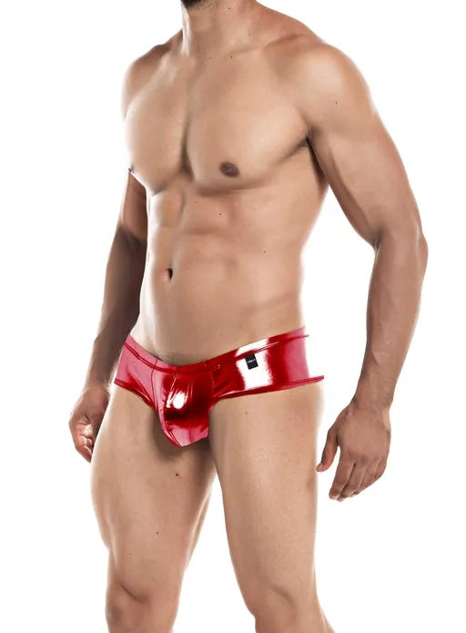 CUT FOR MEN HIGH CUT CHEEKY BRIEF RED SMALL - Take A Peek