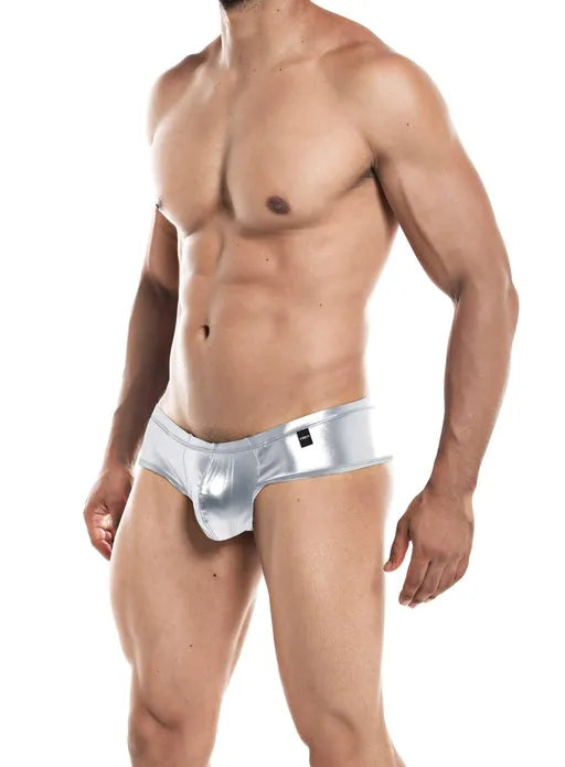 CUT FOR MEN HIGH CUT CHEEKY BRIEF SILVER LARGE - Take A Peek