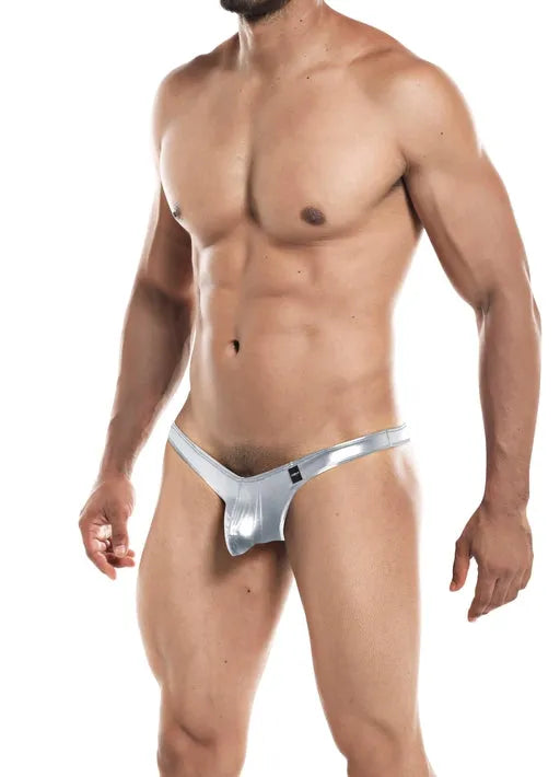 CUT FOR MEN POUCH ENHANCING THONG SILVER SMALL - Take A Peek