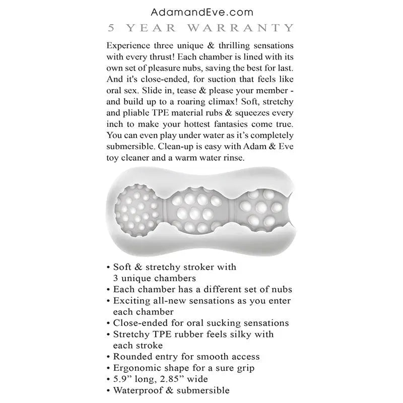 Adam & Eve Triple Chamber Ball Drainer - Take A Peek