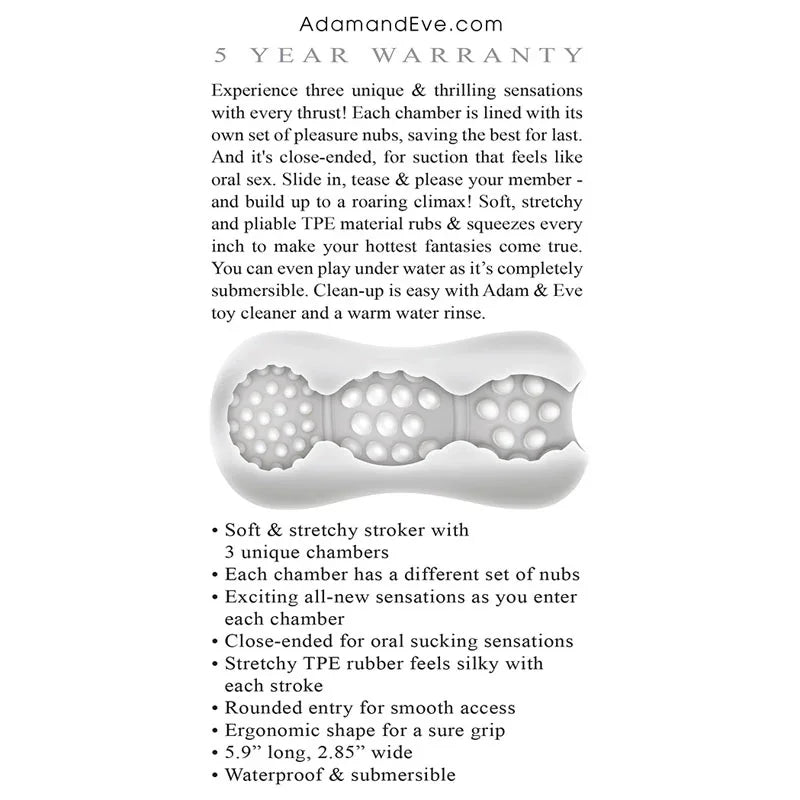 Adam & Eve Triple Chamber Ball Drainer - Take A Peek
