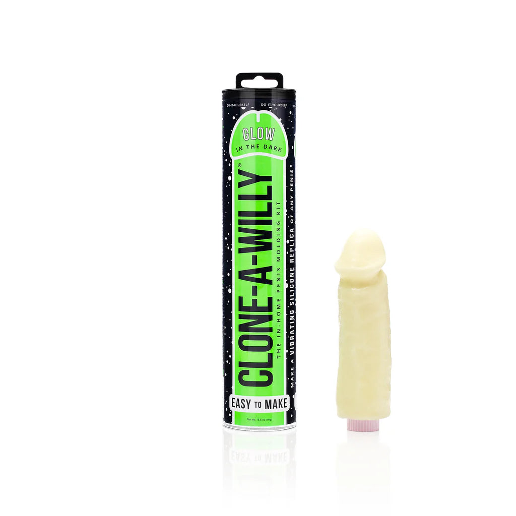 Clone-A-Willy product with packaging on a white background