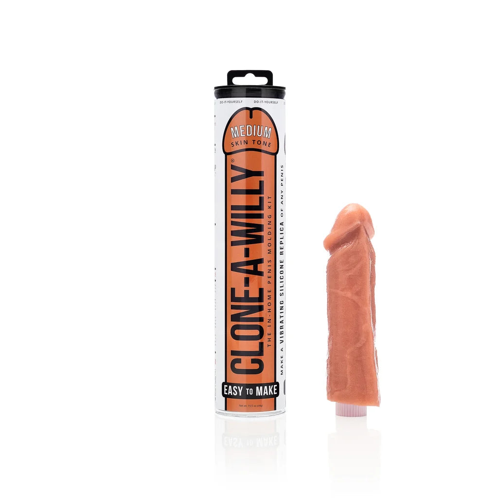 Clone-A-Willy product with packaging on a white background