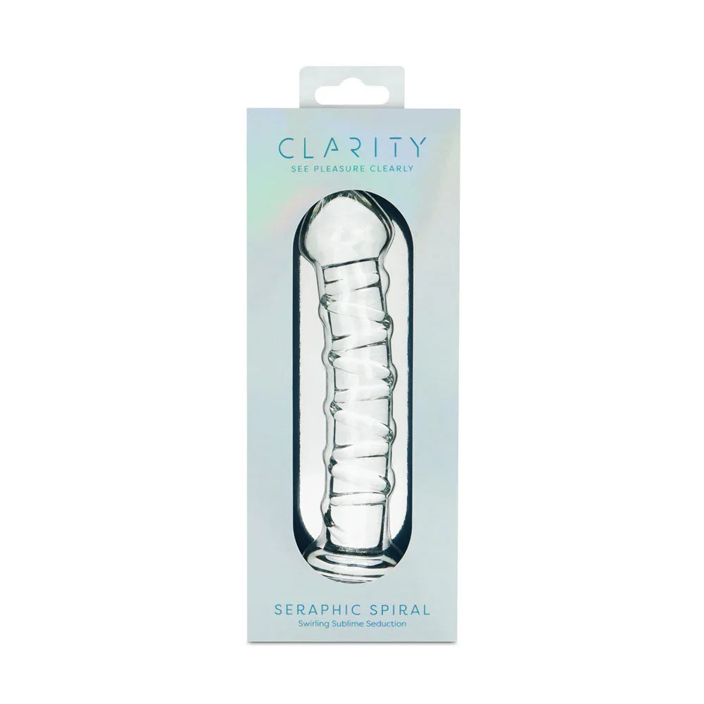 Clarity - Seraphic Spiral - 16 cm Glass Dildo - Take A Peek