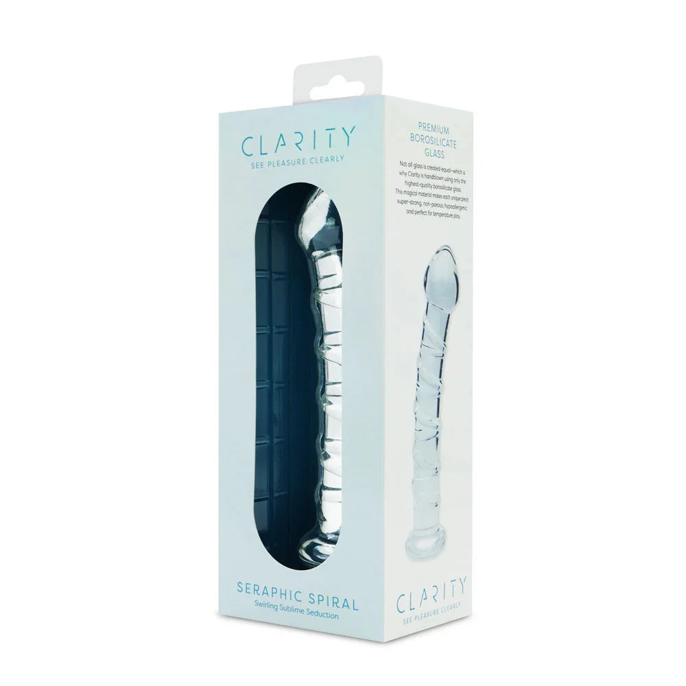 Clarity - Seraphic Spiral - 16 cm Glass Dildo - Take A Peek
