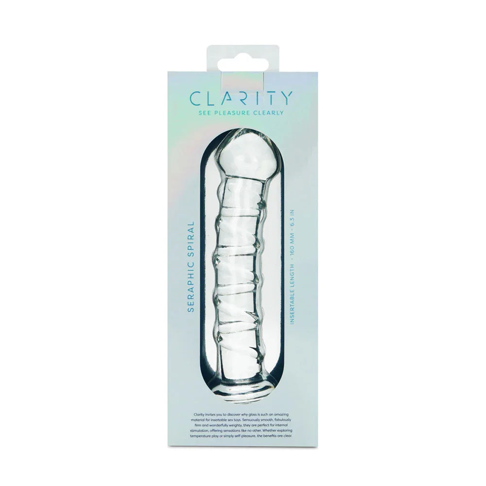 Clarity - Seraphic Spiral - 16 cm Glass Dildo - Take A Peek