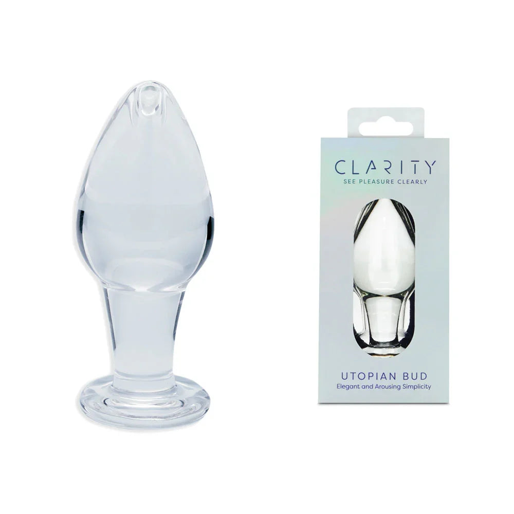 Clarity - Utopian Bud - 8.9 cm Glass Butt Plug - Take A Peek