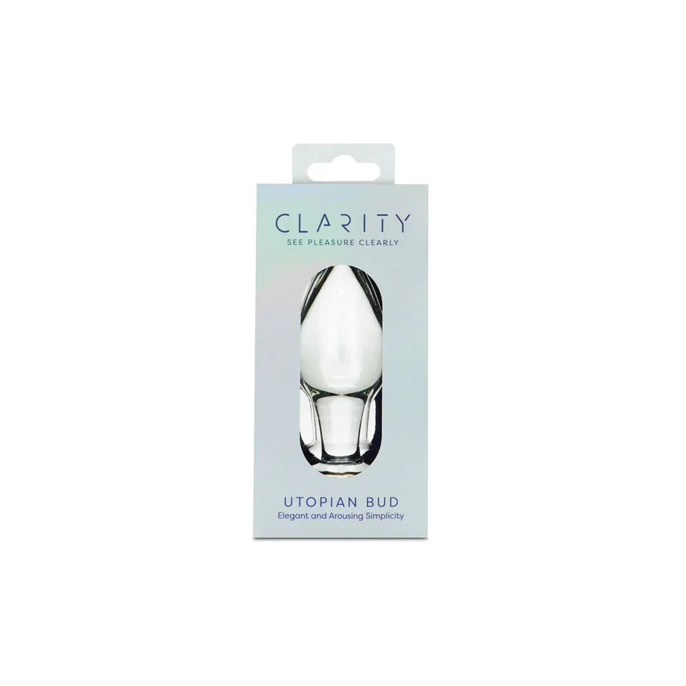 Clarity - Utopian Bud - 8.9 cm Glass Butt Plug - Take A Peek