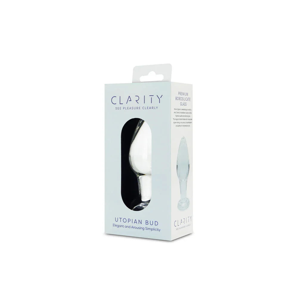 Clarity - Utopian Bud - 8.9 cm Glass Butt Plug - Take A Peek