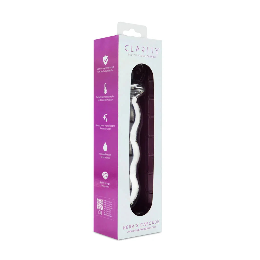 Clarity - Hera's Cascade - 15 cm Glass Dildo - Take A Peek