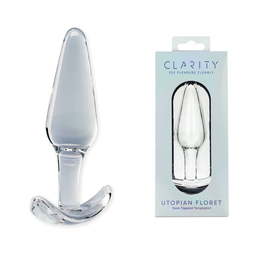 Clarity - Utopian Floret - 11 cm Glass Butt Plug - Take A Peek