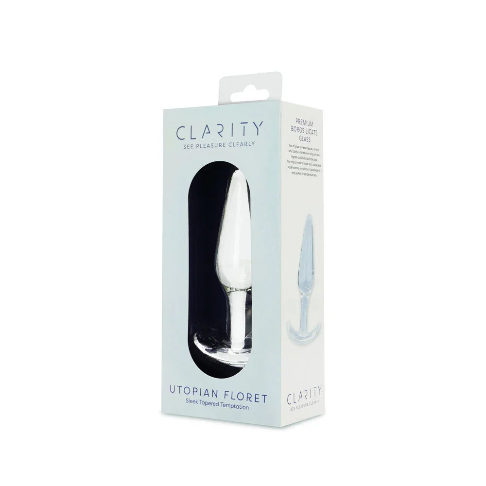 Clarity - Utopian Floret - 11 cm Glass Butt Plug - Take A Peek
